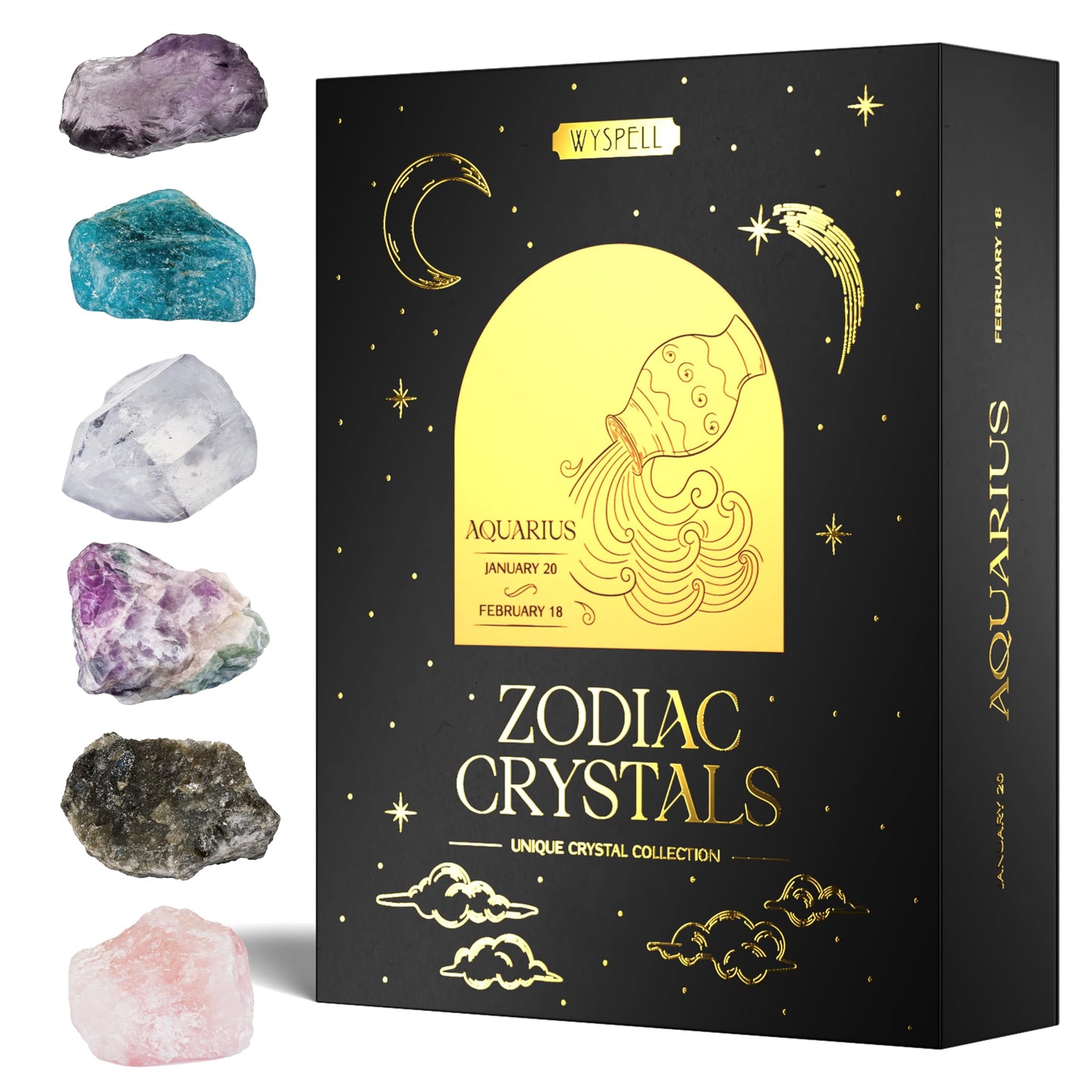 Bulk Crystals and Healing Stones 50 PCS - Real Mini Crystals for Spell Jars - Crystals for Witchcraft - Crystal Sets for Witchcraft Supplies - Real Crystal Witch Healing Crystals for Beginners Set