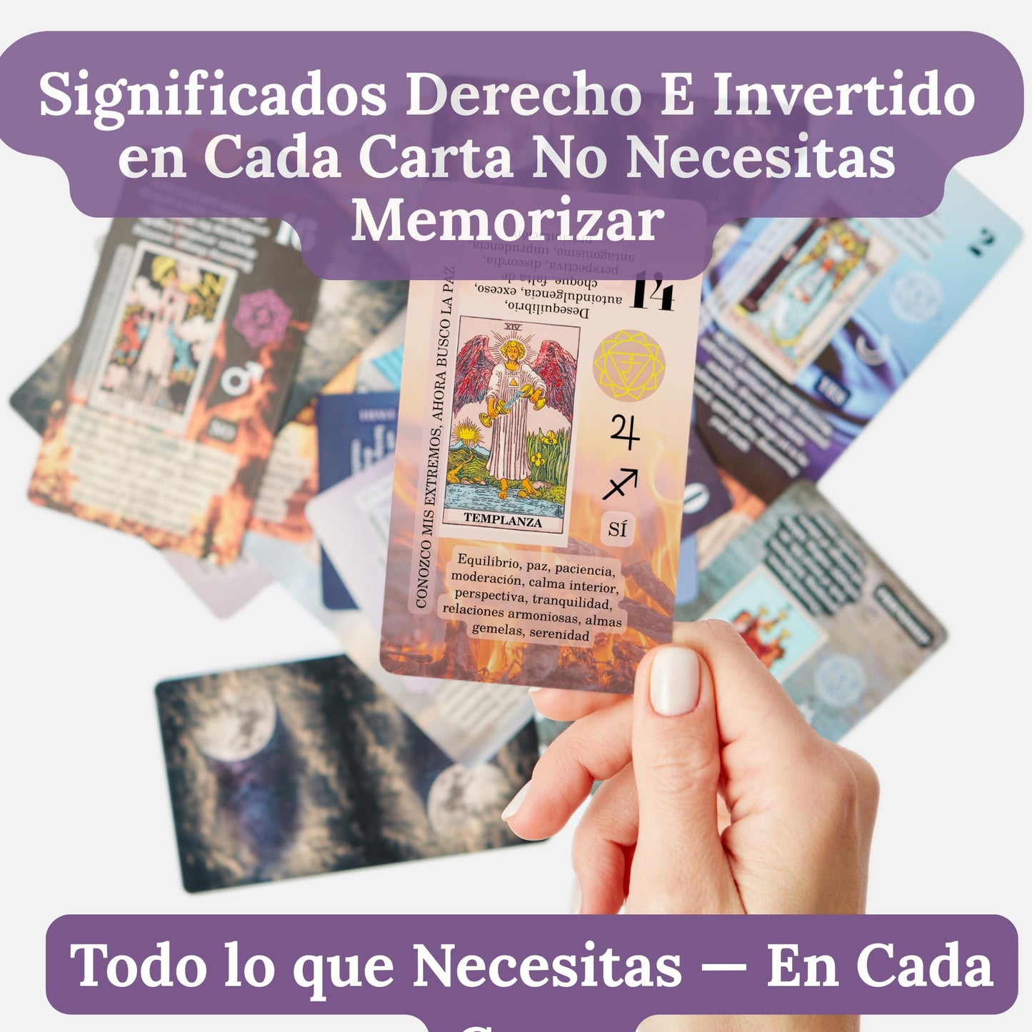 Witchy Cauldron Tarot Cards for Beginners with Meanings on Each Card — 78 Card Learning Tarot Deck with Guidebook, Reversed Meanings, Chakra, Zodiac & Planetary Symbols | Rider-Waite Style (English)