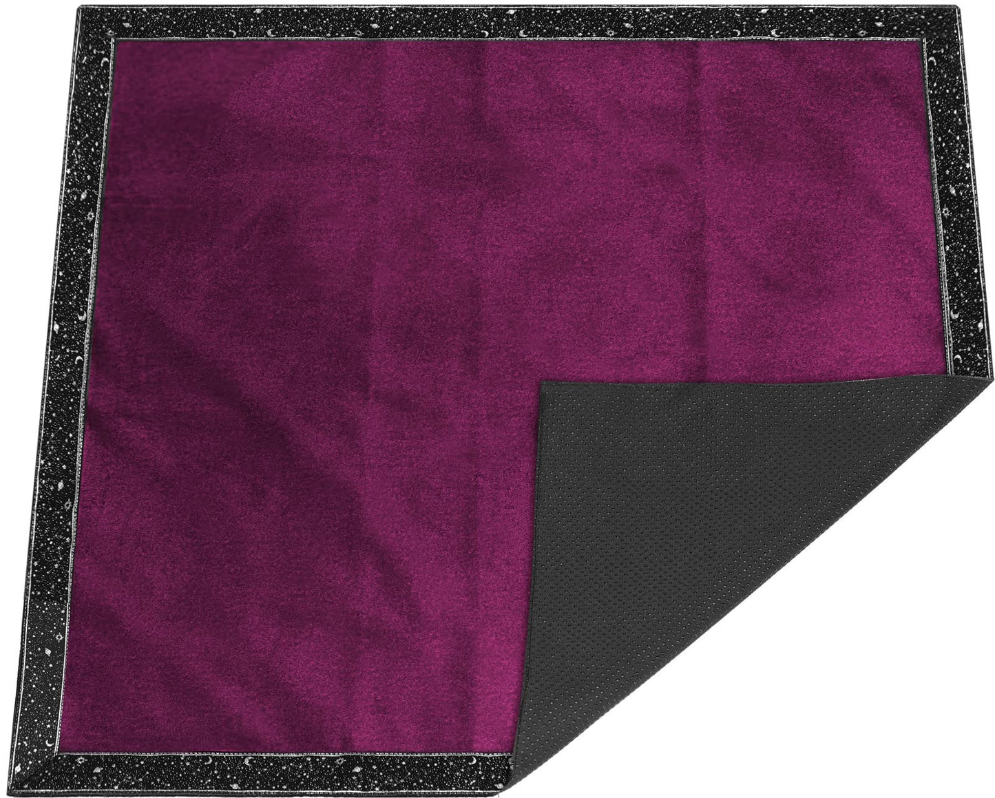 Tarot Cards Bag Divination Tablecloth Star River Lace Thickened Velvet Back Particle Bottom with Tarot Pouch (Green)