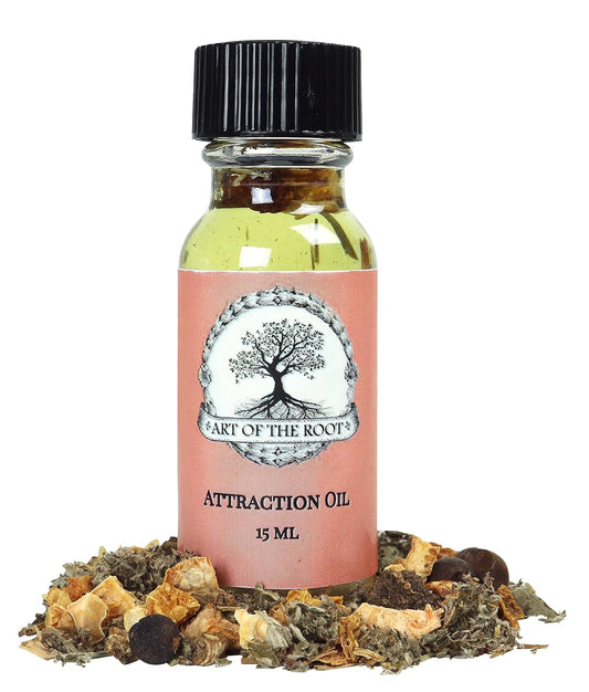 Attraction Oil by Art of the Root | Handmade with Herbs & Essential Oils | Wiccan, Conjure, Pagan & Magick Intentions | Money, Love & Prosperity Rituals