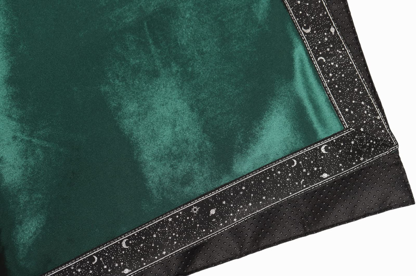 Tarot Cards Bag Divination Tablecloth Star River Lace Thickened Velvet Back Particle Bottom with Tarot Pouch (Green)