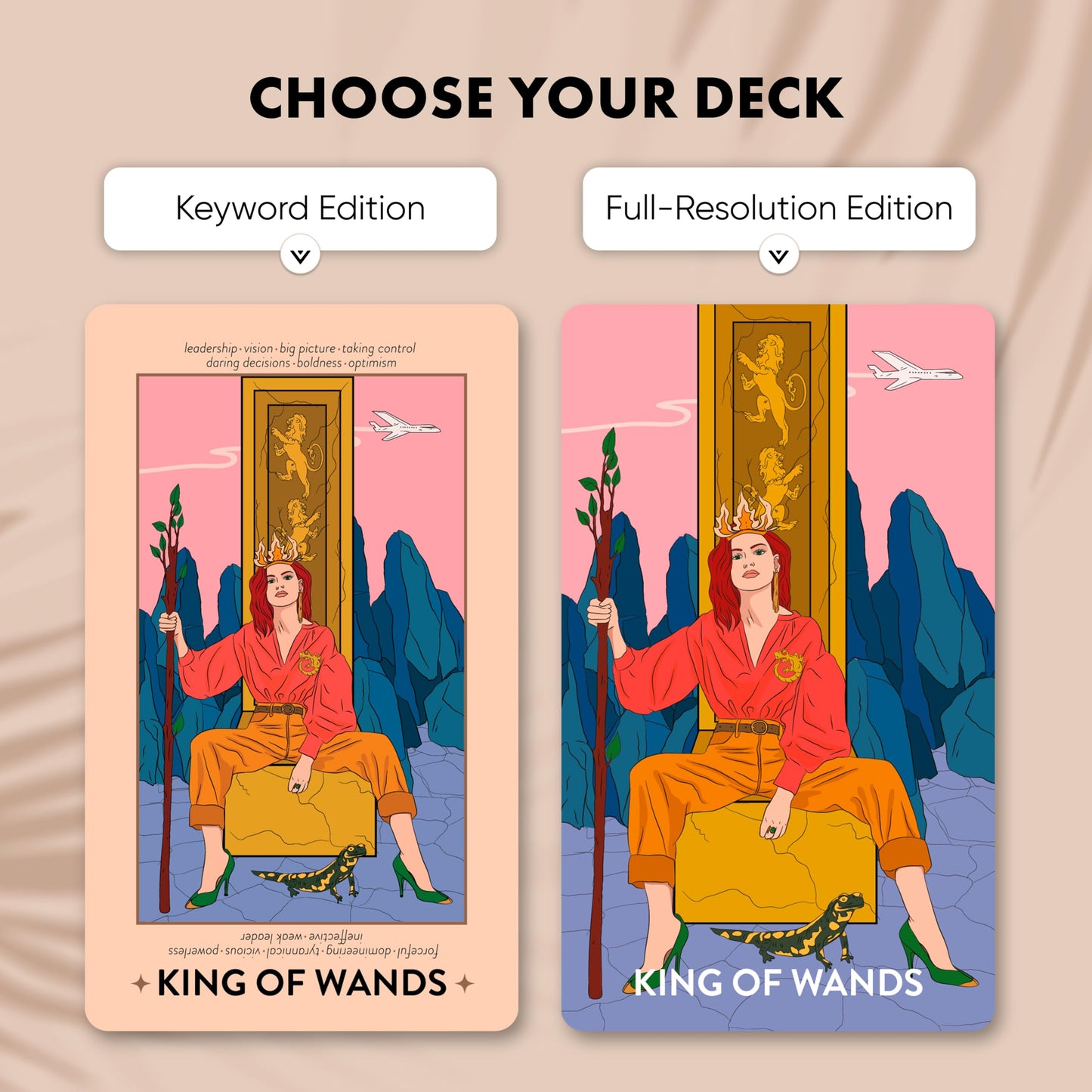 Wyspell Feminine Tarot Cards with Meanings on Them - Modern Tarot Deck with Guide Book - Beginner Friendly - Beautiful & Unique Tarot Decks