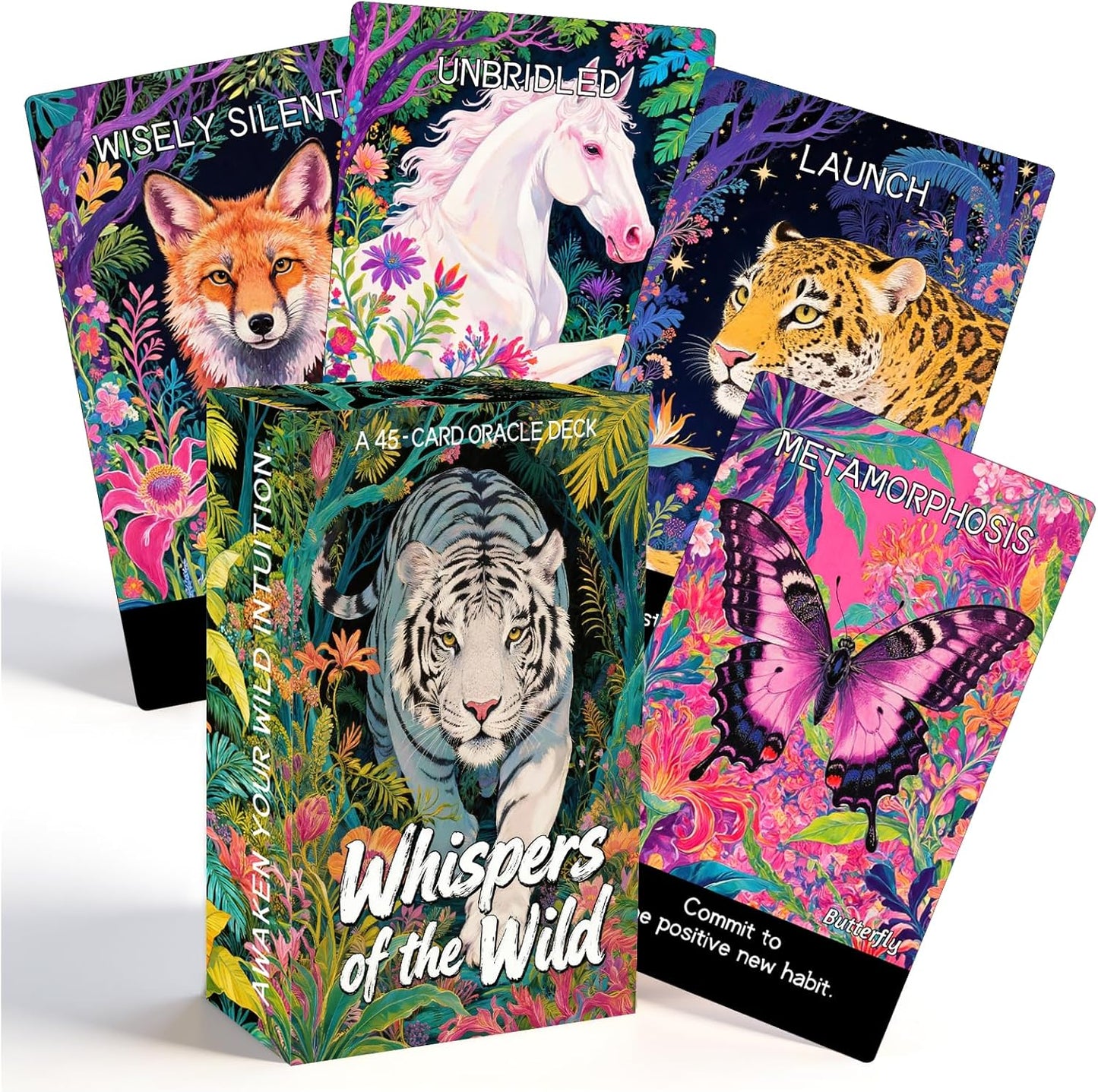 Whispers of the Wild: 45 Animal Spirit Oracle Cards for Intuitive Guidance – Connect with Your Inner Wisdom, Daily Practice for Clarity and Personal Growth