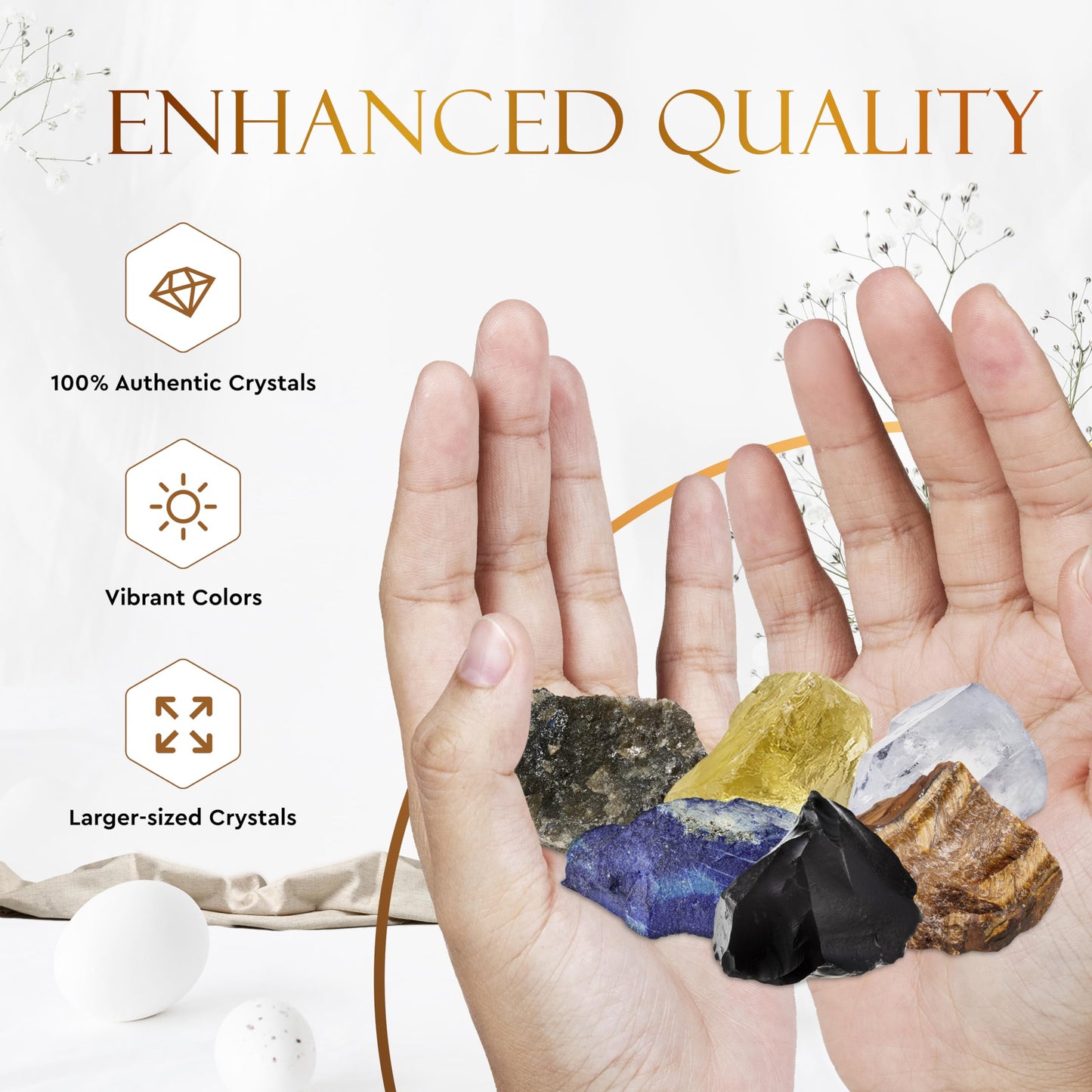 Bulk Crystals and Healing Stones 50 PCS - Real Mini Crystals for Spell Jars - Crystals for Witchcraft - Crystal Sets for Witchcraft Supplies - Real Crystal Witch Healing Crystals for Beginners Set