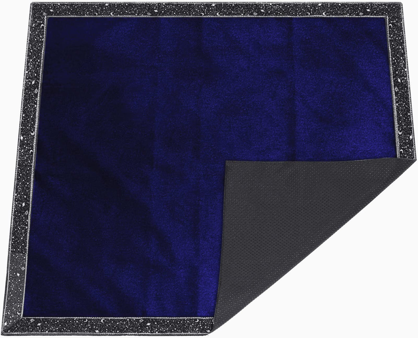 Tarot Cards Bag Divination Tablecloth Star River Lace Thickened Velvet Back Particle Bottom with Tarot Pouch (Green)