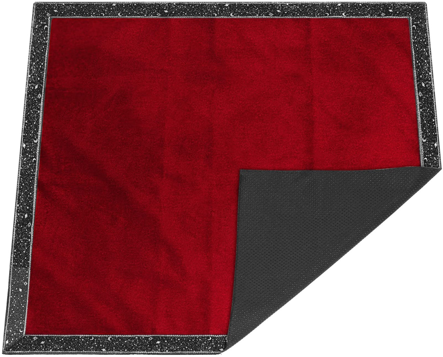 Tarot Cards Bag Divination Tablecloth Star River Lace Thickened Velvet Back Particle Bottom with Tarot Pouch (Green)