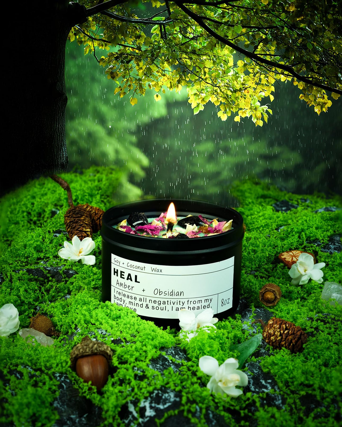 Healing Candles, Manifestation Magical Candles, Energy, Chakras, Law of Attraction, Gifts to Empower Women, Birthday Graduation Gifts, Emotional Support. (Trust The Universe)