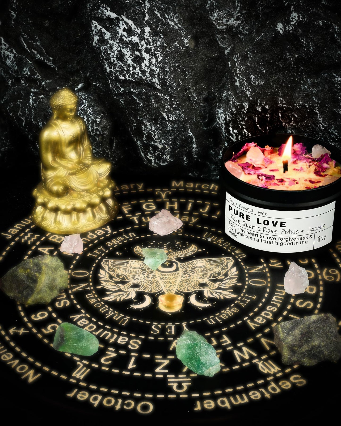 Healing Candles, Manifestation Magical Candles, Energy, Chakras, Law of Attraction, Gifts to Empower Women, Birthday Graduation Gifts, Emotional Support. (Trust The Universe)