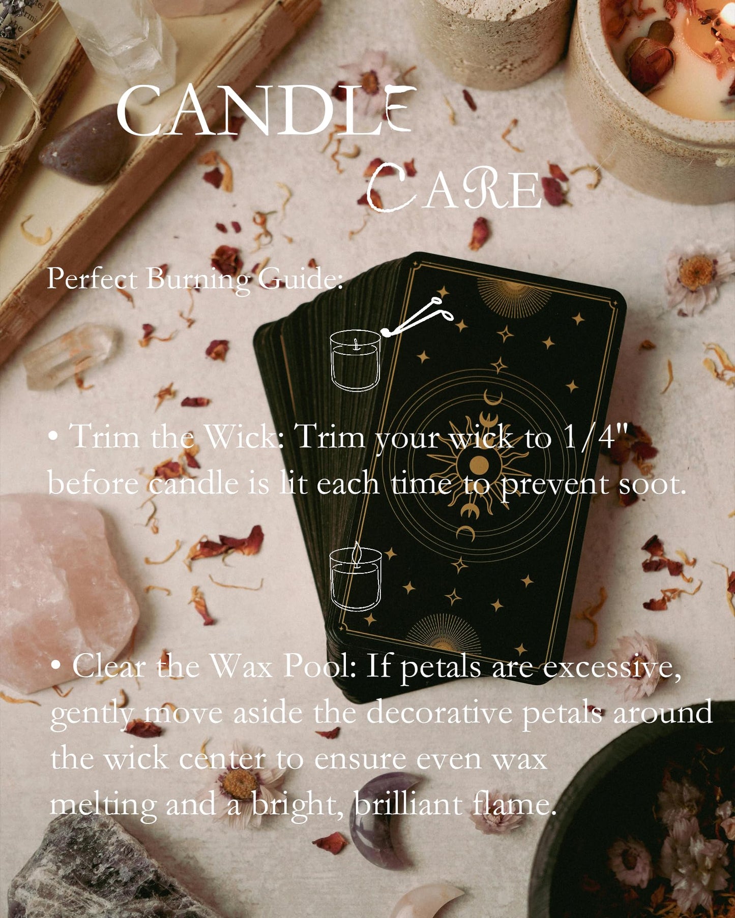 Natural Crystal Candle,Abundance, Crystal Ritual, Spiritual, Money Prosperity, Candle Spell.(Abundance)