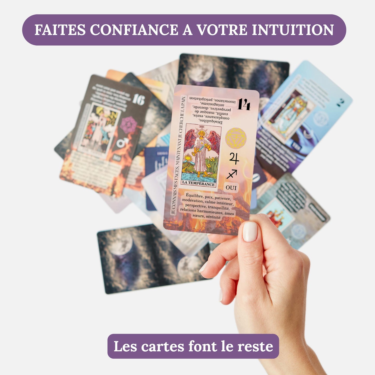 Witchy Cauldron Tarot Cards for Beginners with Meanings on Each Card — 78 Card Learning Tarot Deck with Guidebook, Reversed Meanings, Chakra, Zodiac & Planetary Symbols | Rider-Waite Style (English)