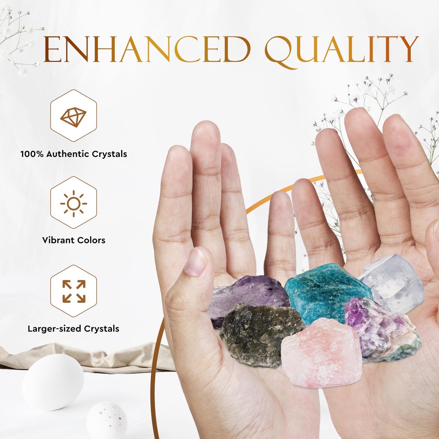 Bulk Crystals and Healing Stones 50 PCS - Real Mini Crystals for Spell Jars - Crystals for Witchcraft - Crystal Sets for Witchcraft Supplies - Real Crystal Witch Healing Crystals for Beginners Set