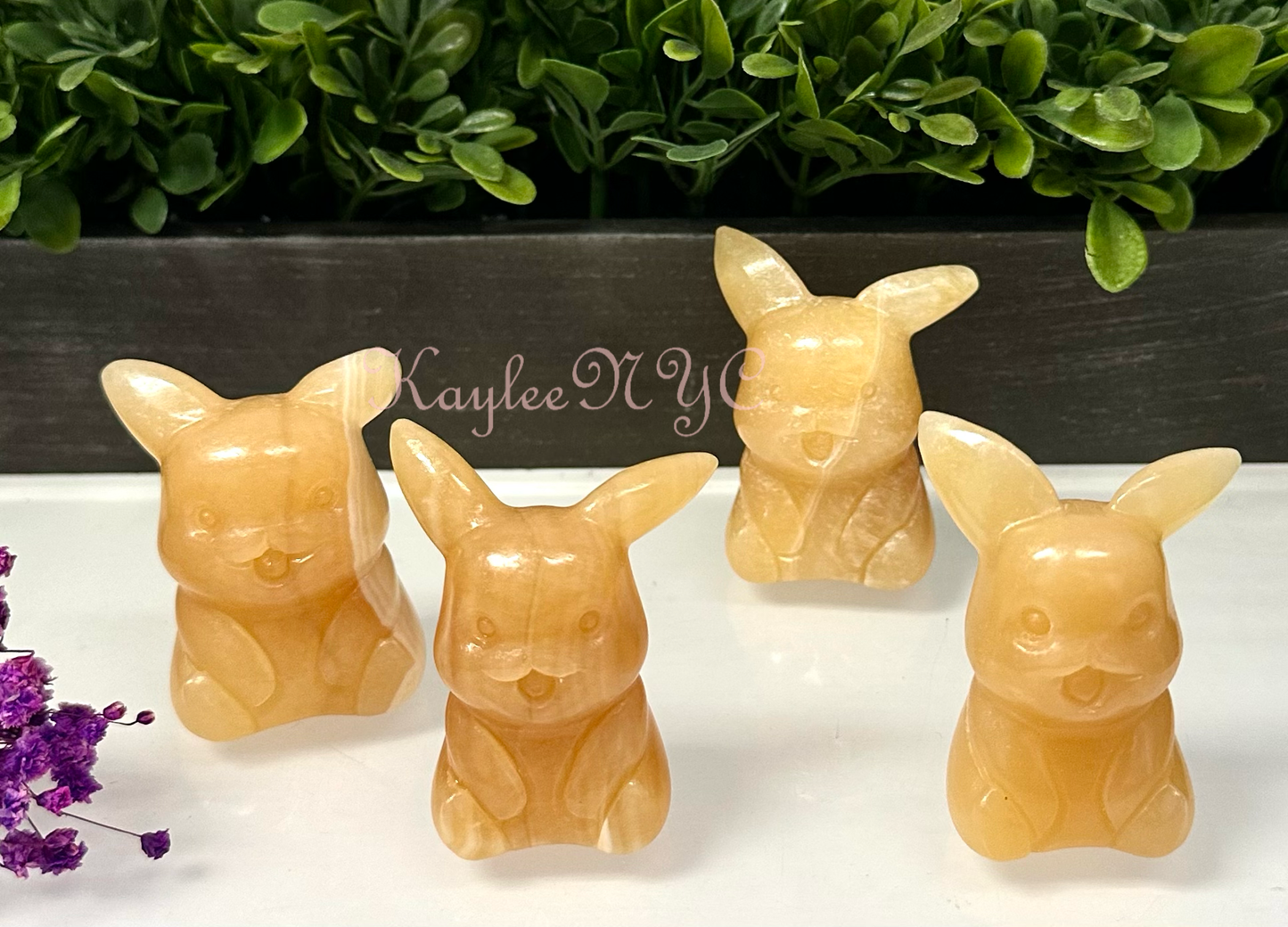 Natural Orange Calcite Pikachu Crystal