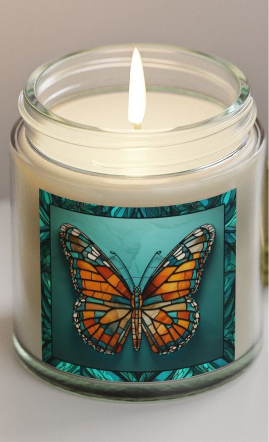 Butterfly Lovers Soy Candle,  9 Scents to choose from, Great Gift Ideas, Celebrate Housewarming, Eco-friendly and non-toxic ingredients