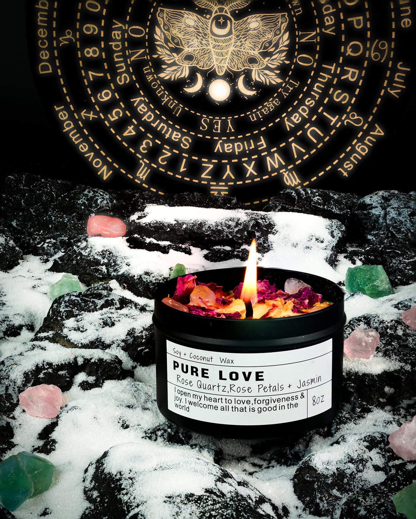 Healing Candles, Manifestation Magical Candles, Energy, Chakras, Law of Attraction, Gifts to Empower Women, Birthday Graduation Gifts, Emotional Support. (Trust The Universe)