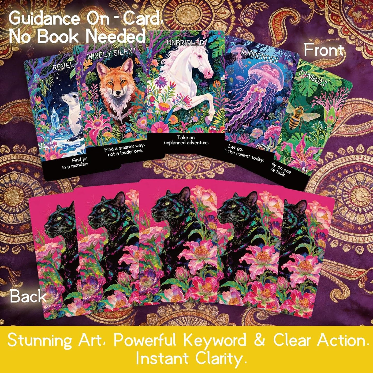Whispers of the Wild: 45 Animal Spirit Oracle Cards for Intuitive Guidance – Connect with Your Inner Wisdom, Daily Practice for Clarity and Personal Growth