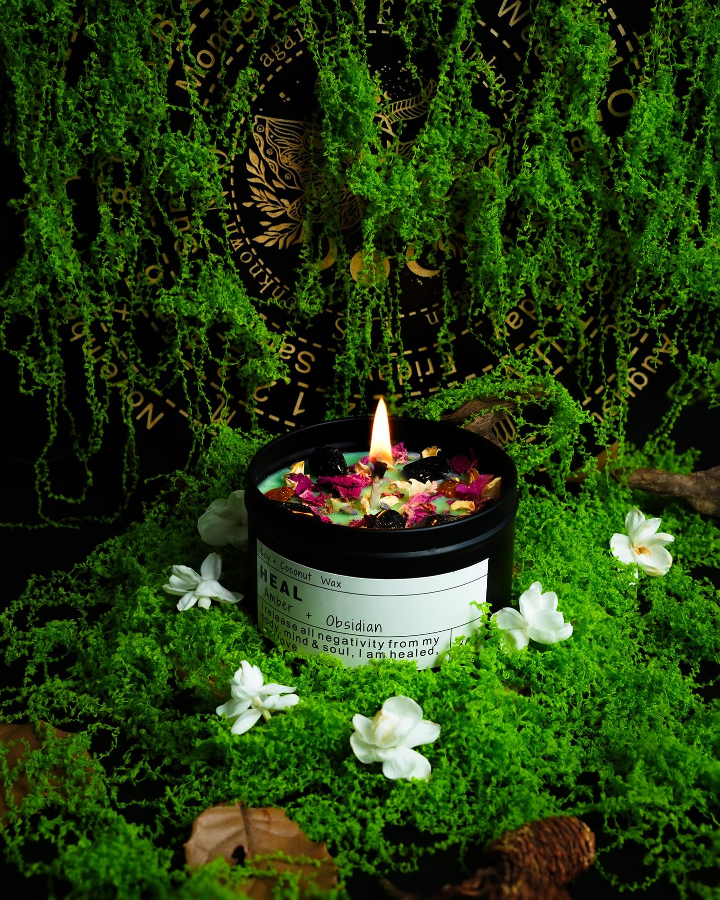 Healing Candles, Manifestation Magical Candles, Energy, Chakras, Law of Attraction, Gifts to Empower Women, Birthday Graduation Gifts, Emotional Support. (Trust The Universe)