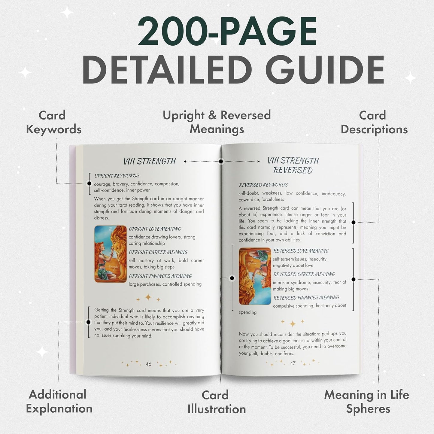Wyspell Unique Tarot Cards with Guidebook - Wild Reflections Tarot Deck for Beginners - Nature-Inspired Cards - Traditional Symbolism - Beautiful & Modern Tarot Decks
