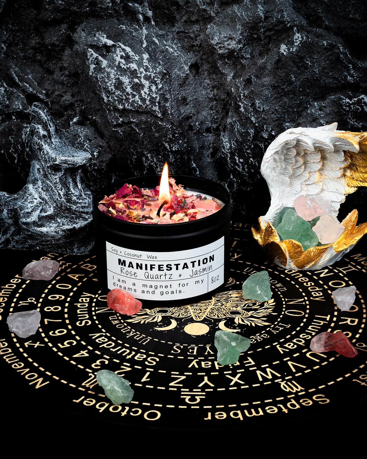 Healing Candles, Manifestation Magical Candles, Energy, Chakras, Law of Attraction, Gifts to Empower Women, Birthday Graduation Gifts, Emotional Support. (Trust The Universe)