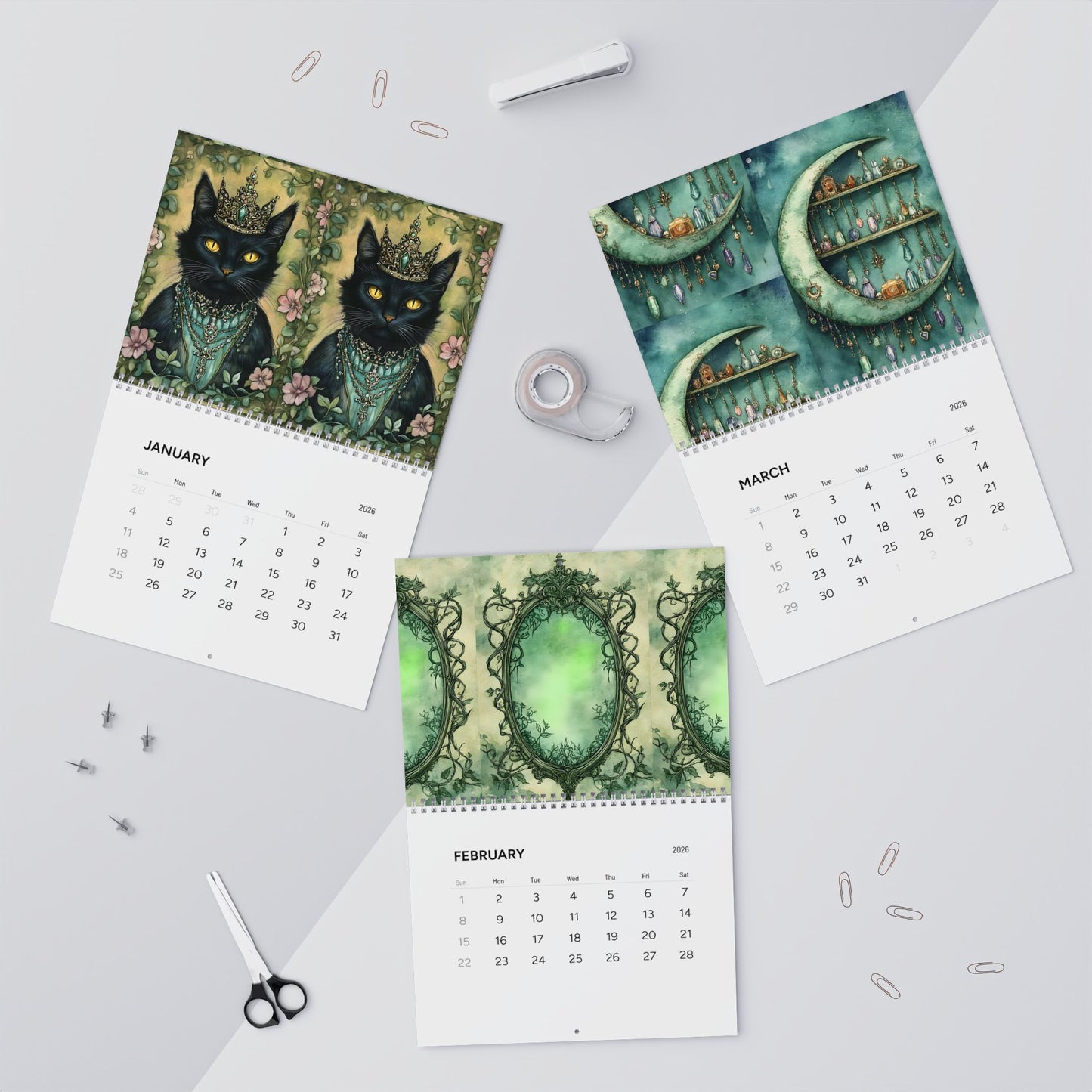 Mystic Green Wall Calendars (2026)