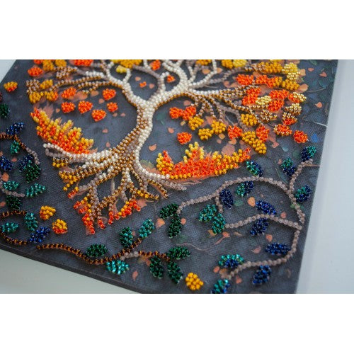 Mid-sized bead embroidery kit - Warm feelings