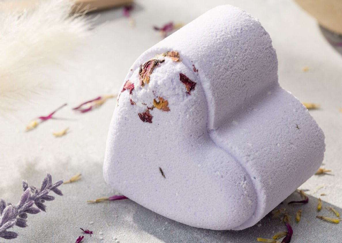 Heart Shaped Lavender Shower Steamers Gift Box-Set of 5