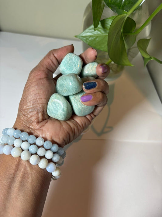 Amazonite Tumbled Stones (1 kg pack)