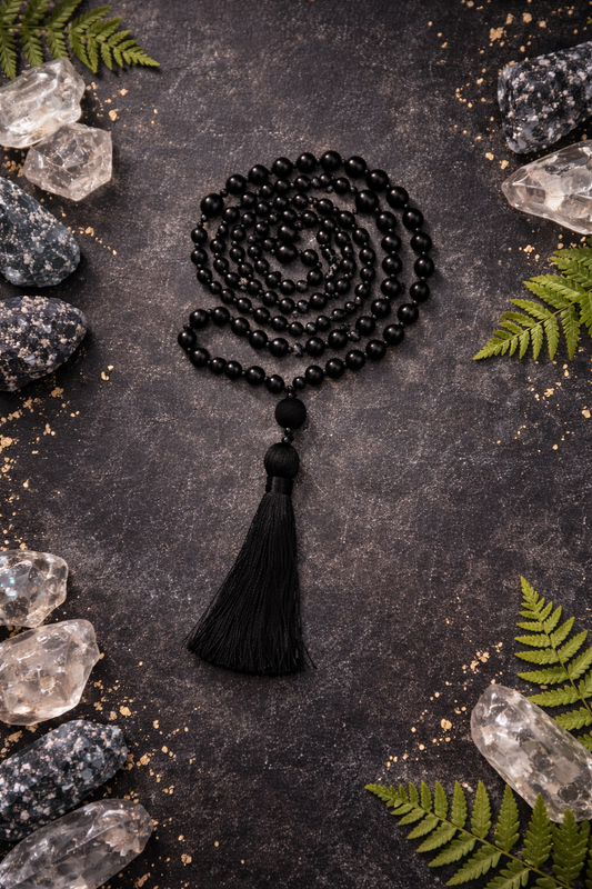Shiva's Shield Black Onyx Mala