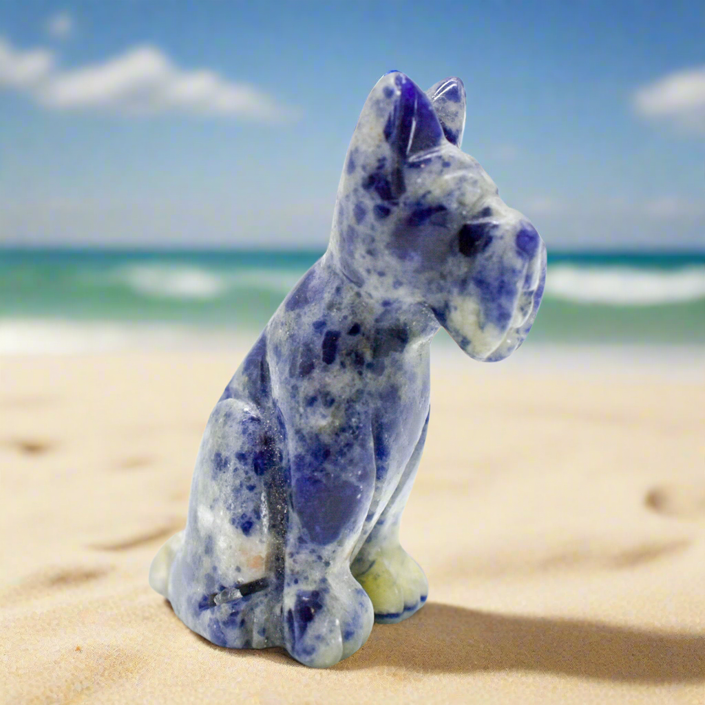 Mini Crystal Carved Dogs