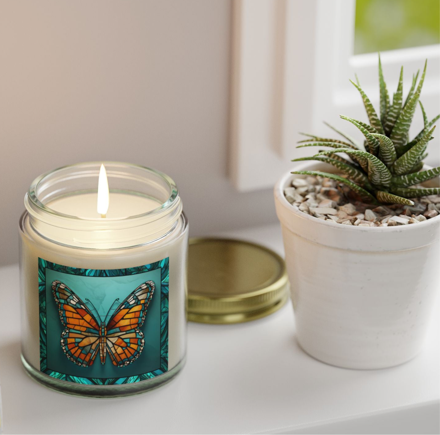 Butterfly Lovers Soy Candle,  9 Scents to choose from, Great Gift Ideas, Celebrate Housewarming, Eco-friendly and non-toxic ingredients