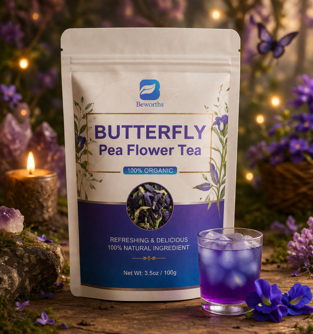 BEWORTHS 100% Natural Butterfly Herb Extract Enhances Immunity, Rich in Vitamin C and E Antioxidant Supplements for Beauty