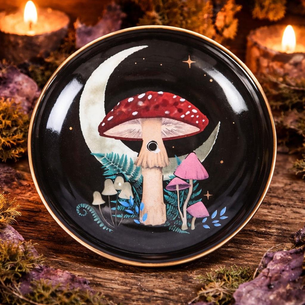 Forest Mushroom Ceramic Incense Plate