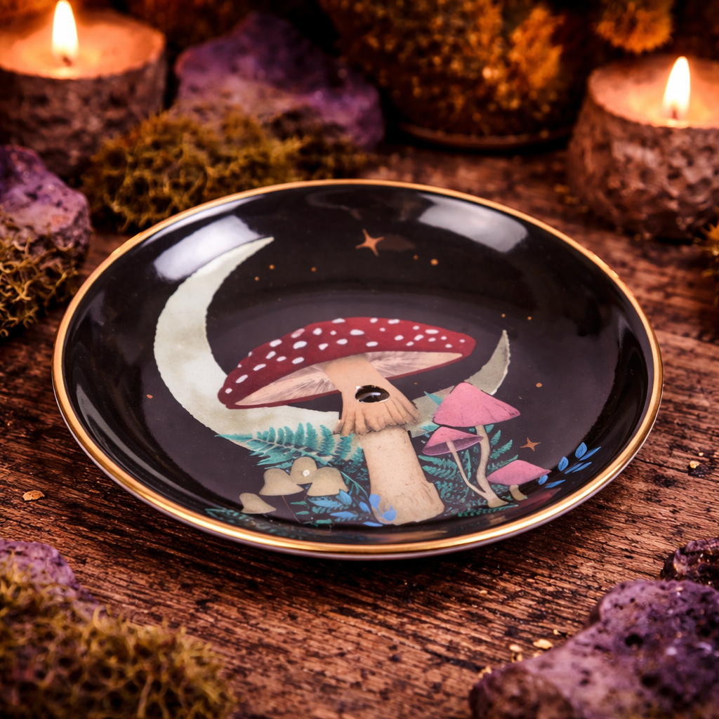 Forest Mushroom Ceramic Incense Plate