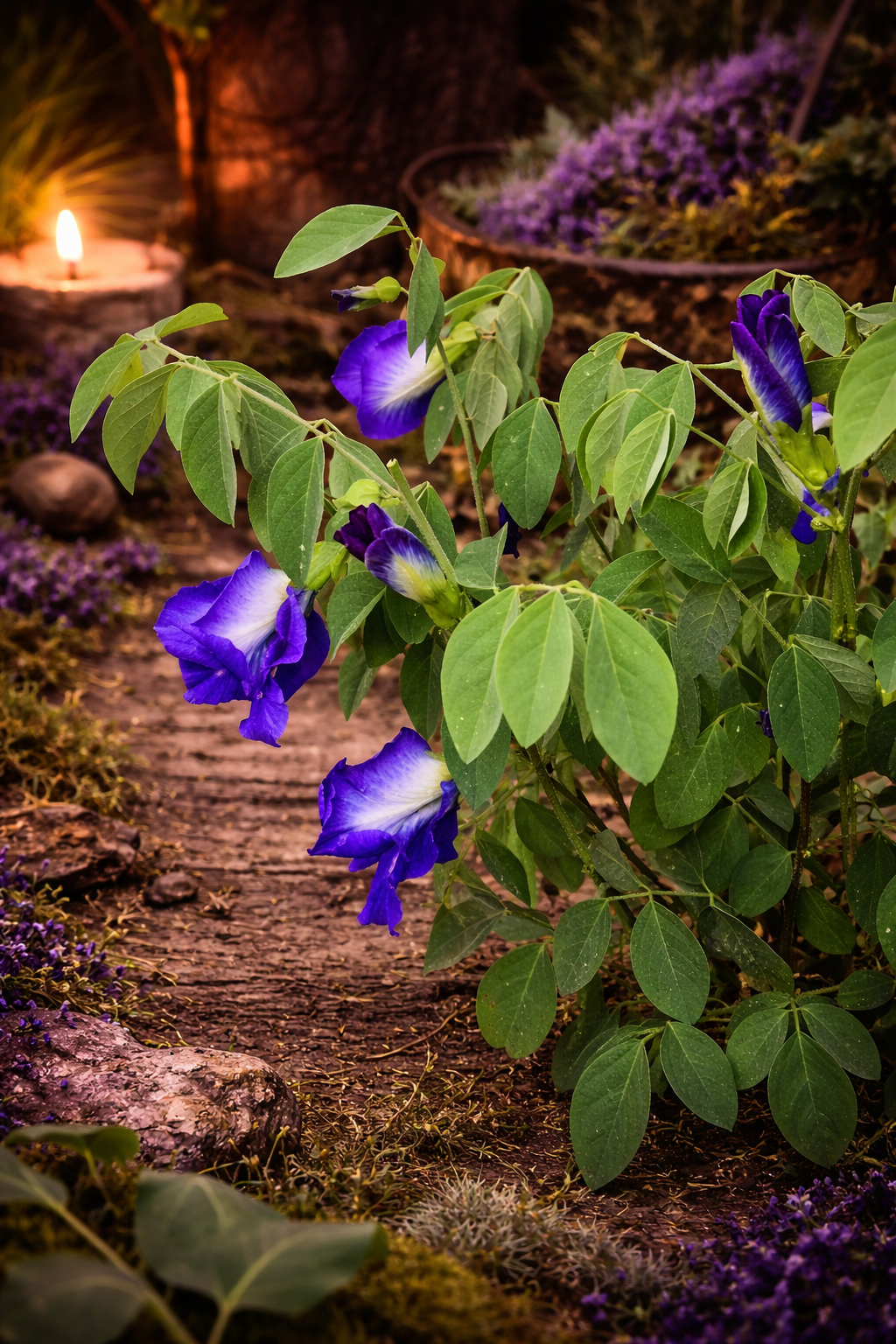 Premium Dried Butterfly Pea Flowers – Blue Herbal Tea, Ritual Baths, Botanical Blends & Sacred Space Decor