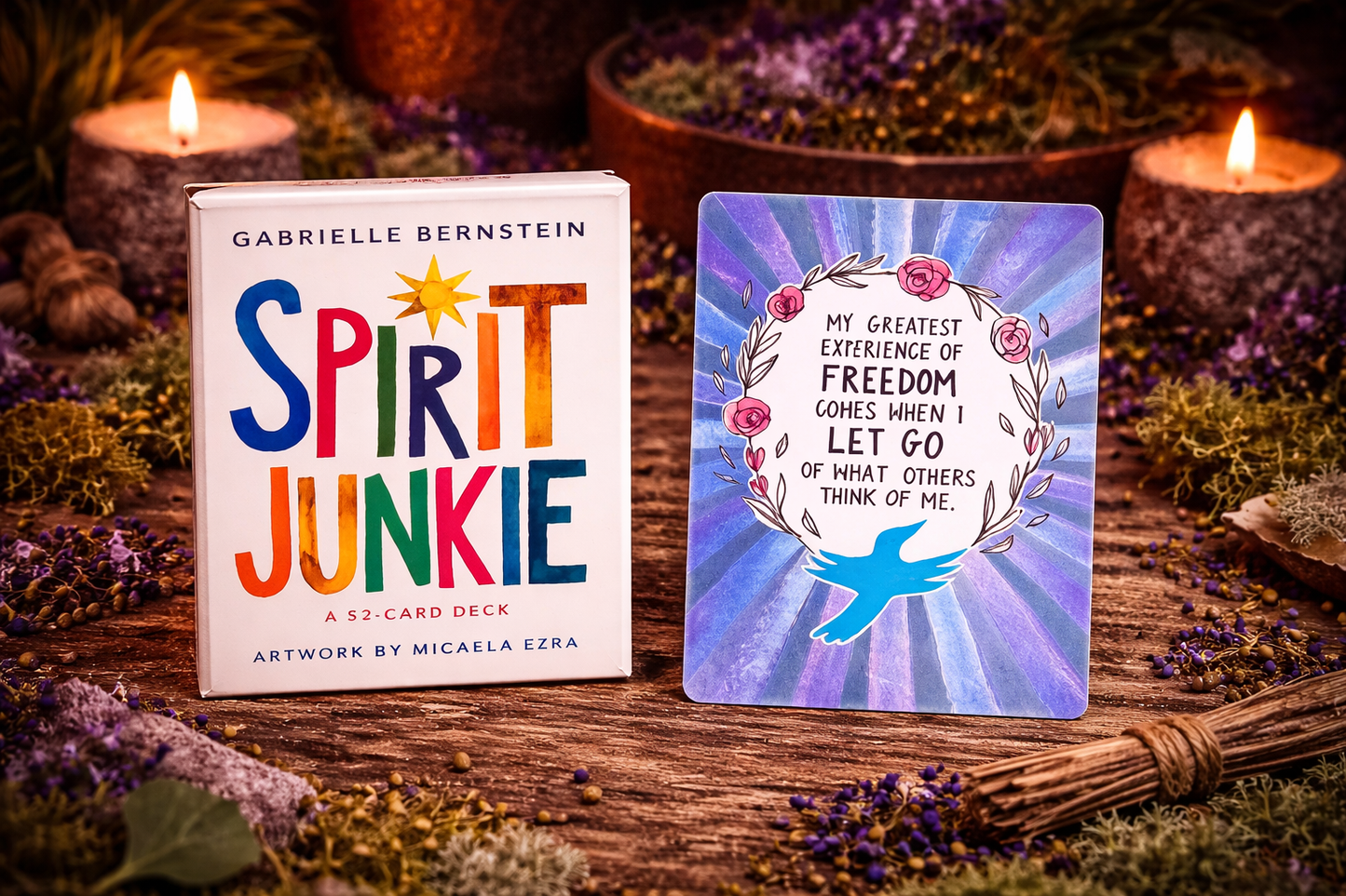 Spirit Junkie Oracle Deck | 52-Card Affirmation Deck for Positivity, Manifestation & Spiritual Growth