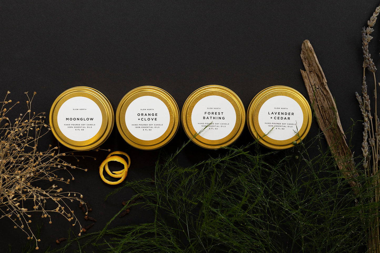 Botanical Candles Cozy Collection - 4 Pack gift bundle