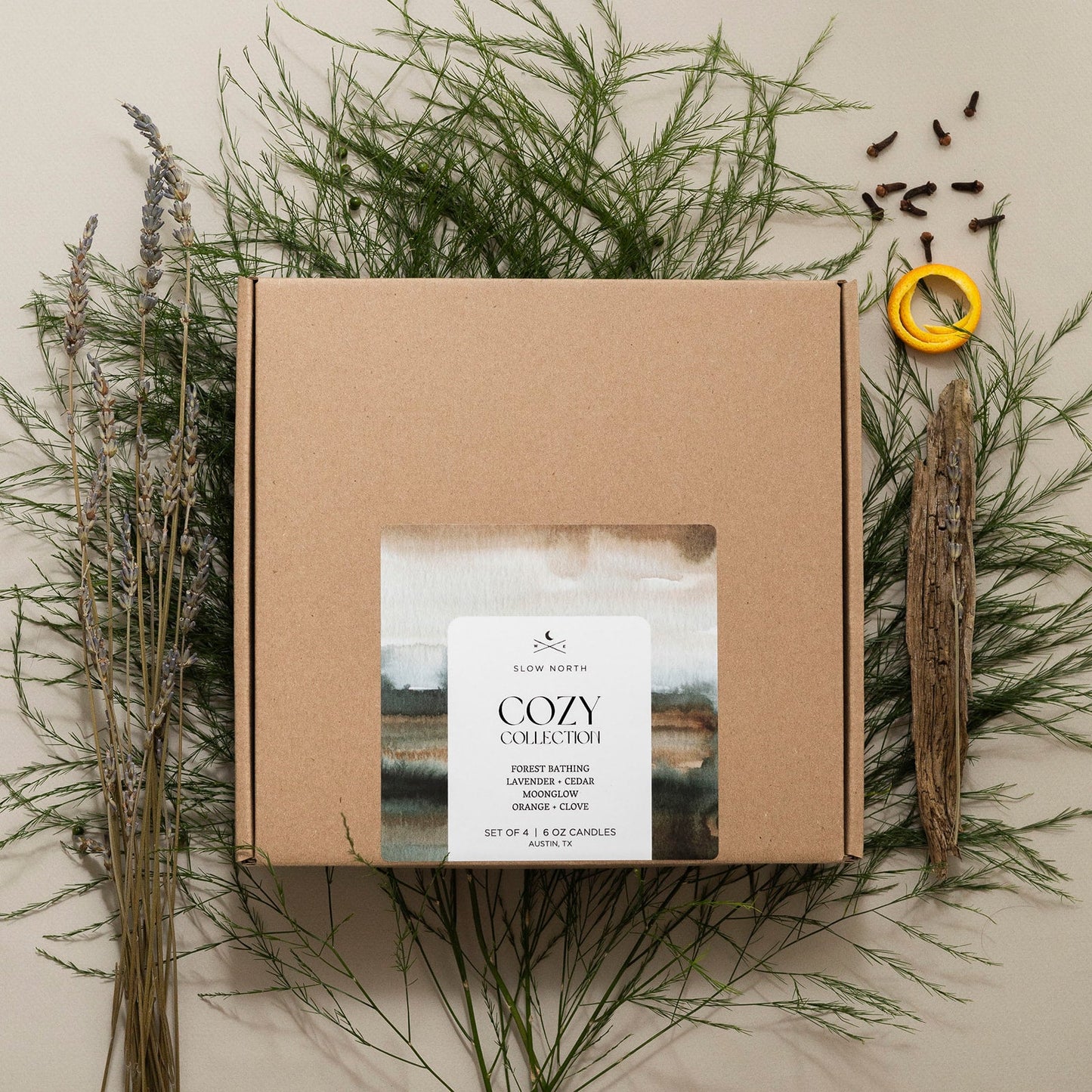 Botanical Candles Cozy Collection - 4 Pack gift bundle