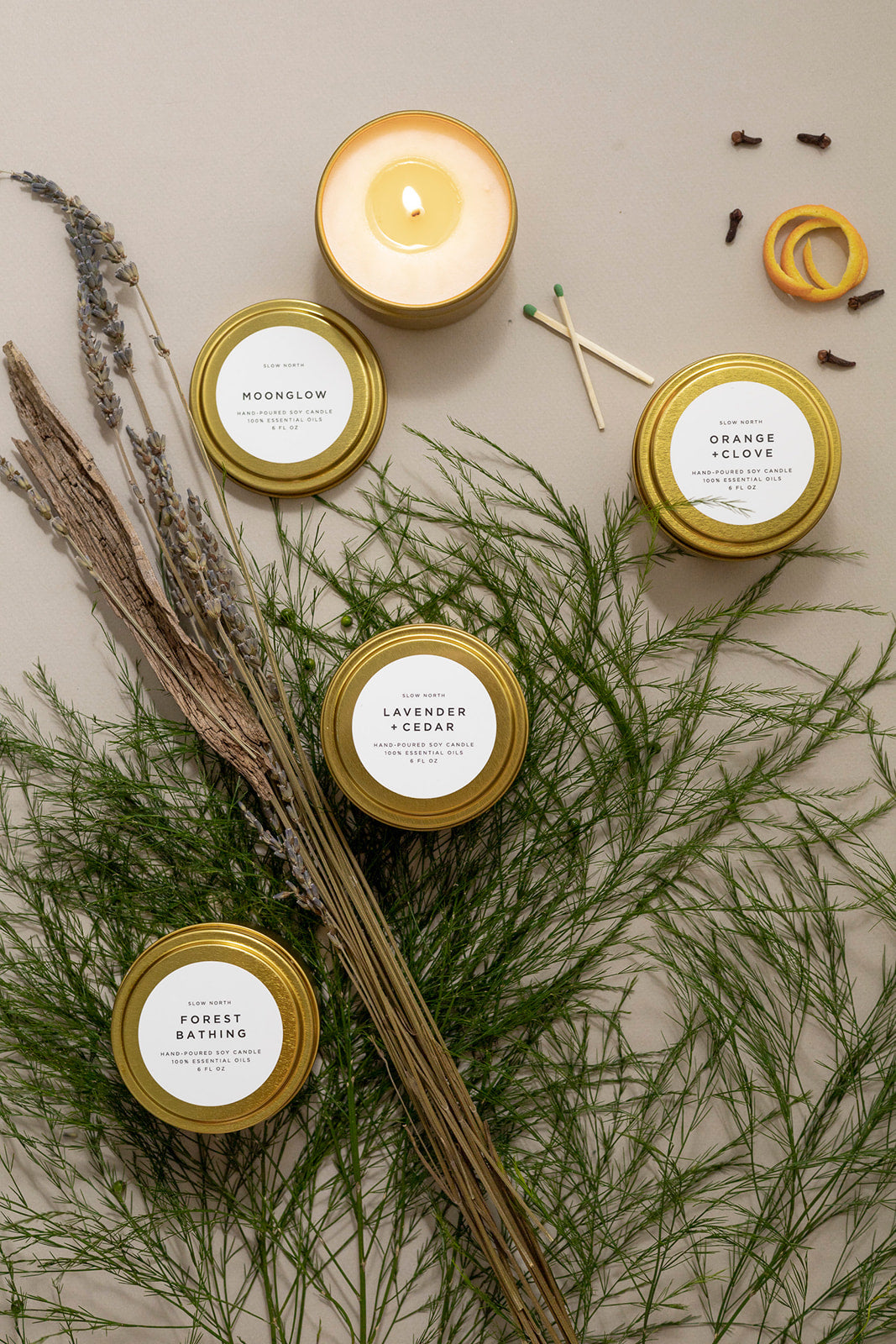 Botanical Candles Cozy Collection - 4 Pack gift bundle