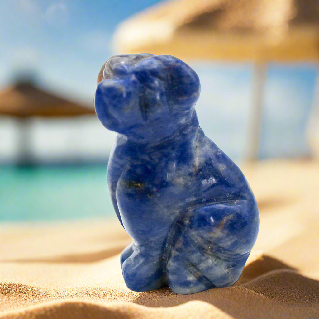 Mini Crystal Carved Dogs