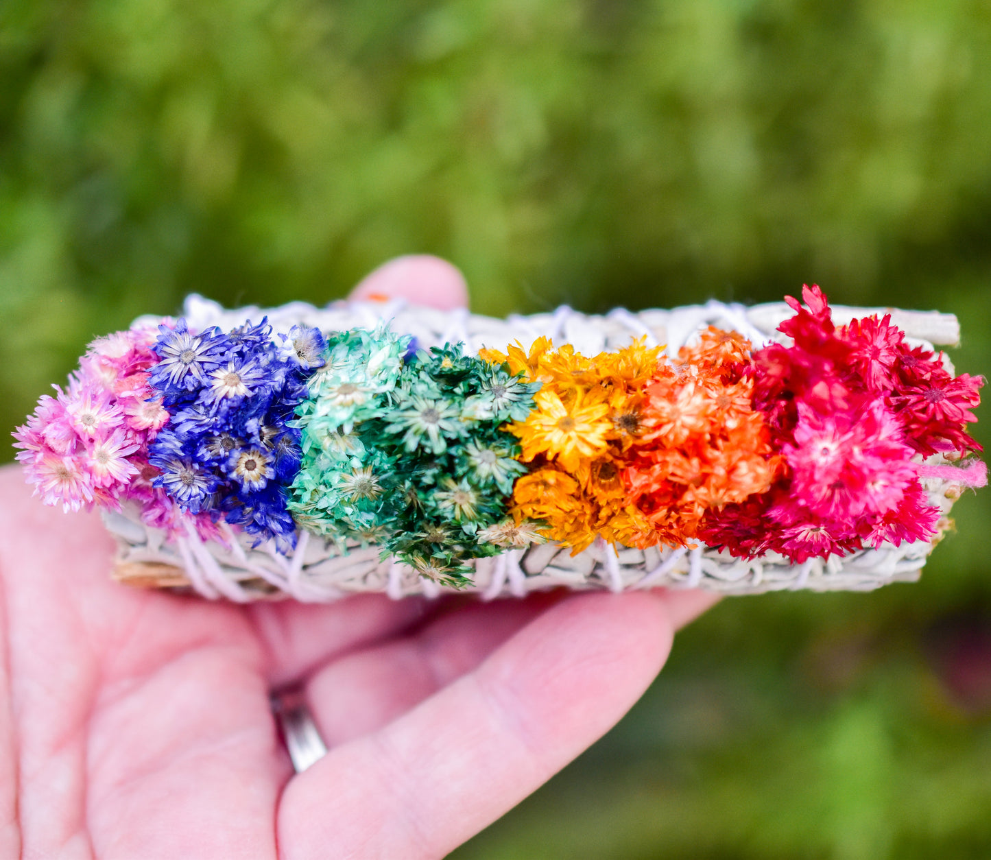 7 Chakra Floral Sage Bundle. Excellent for clearing energies from any space