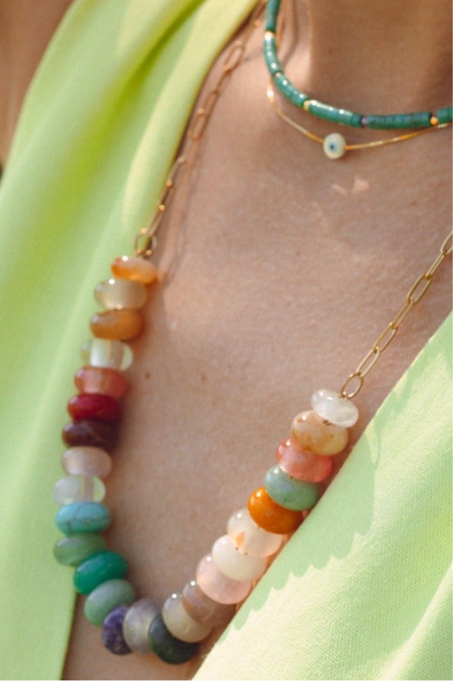 Handmade Gemstone Chain Necklace