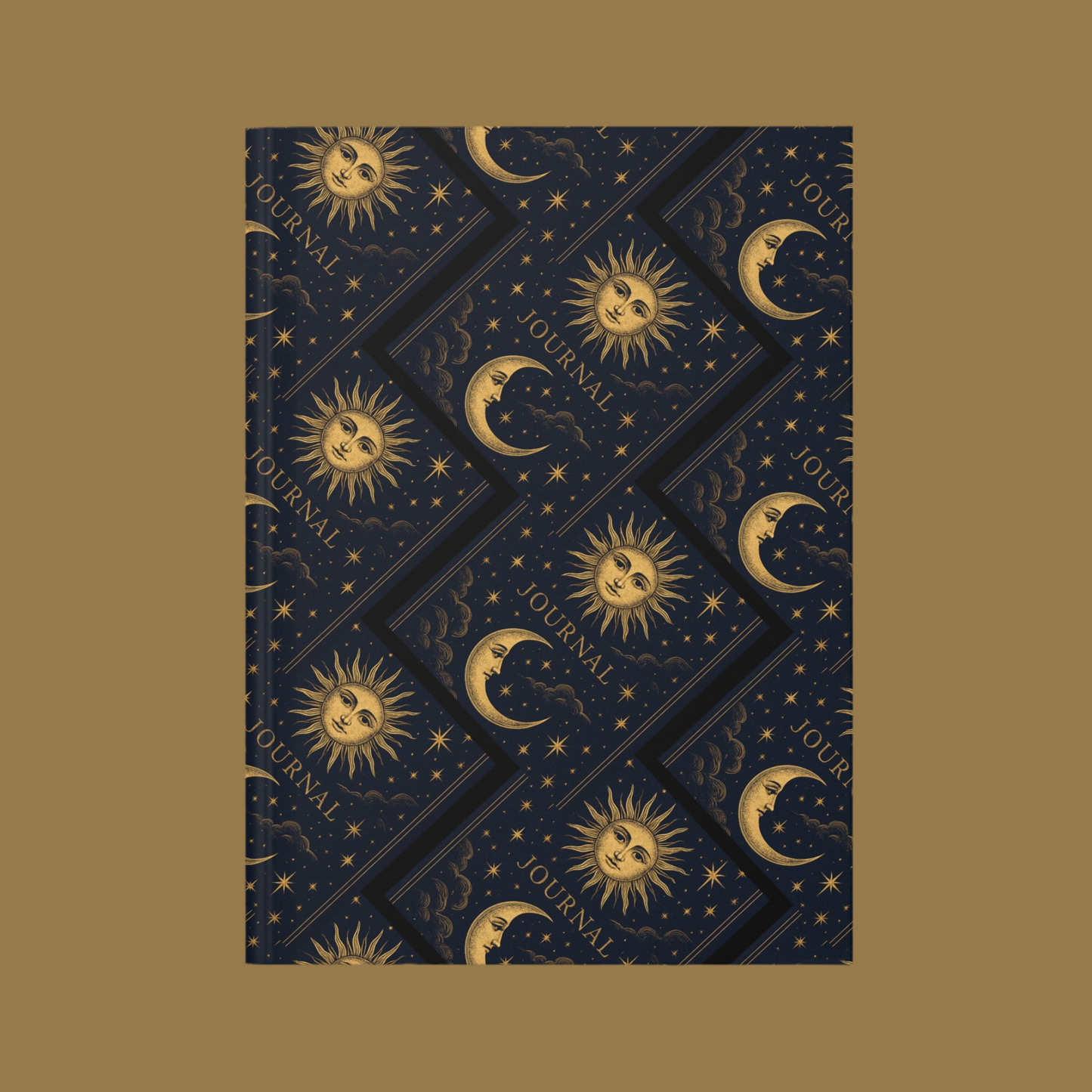 Celestial Hardcover Journal, Moon and Sun Design, Gift for Writers, Boho Journal for Anyone Astrology Art [...]