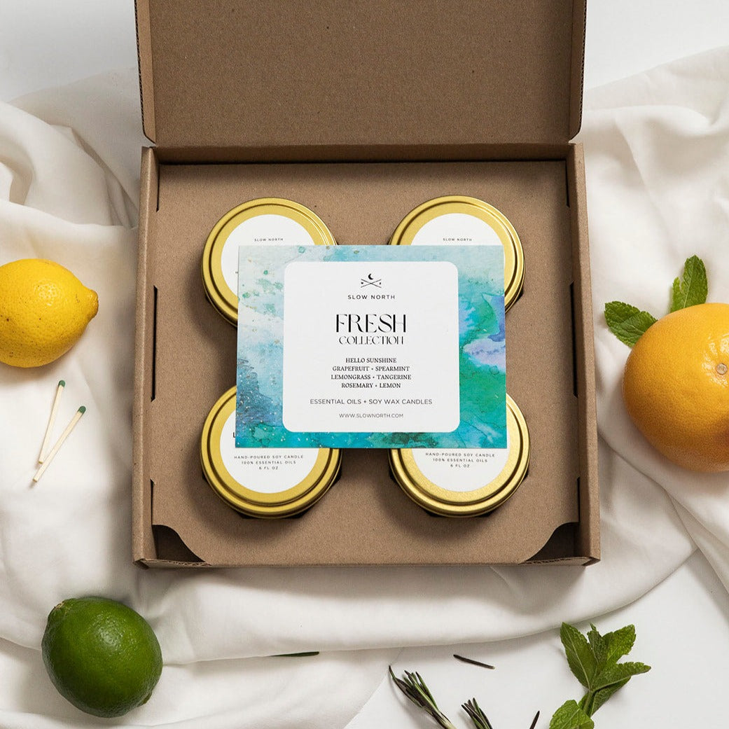 Fresh Collection - 4 Pack Botanical Candles