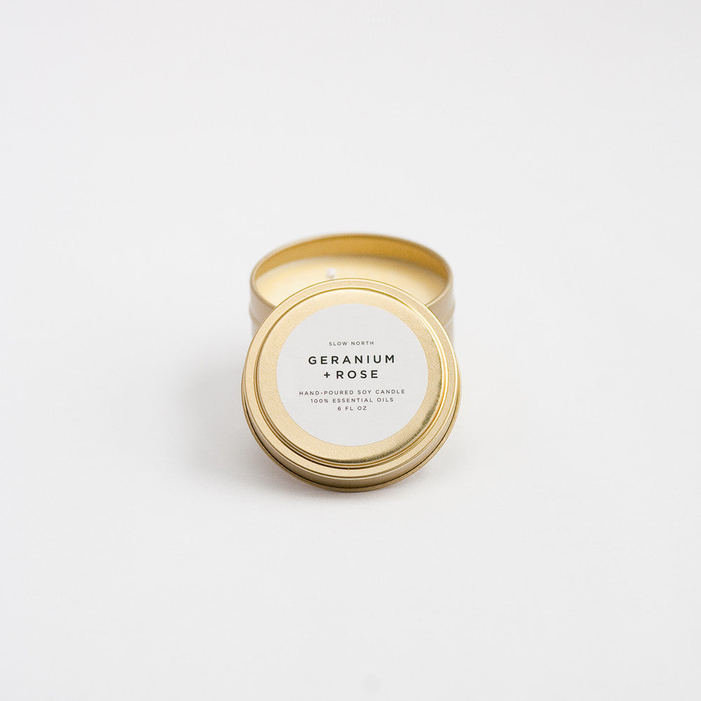 Botanical Candle: Geranium + Rose