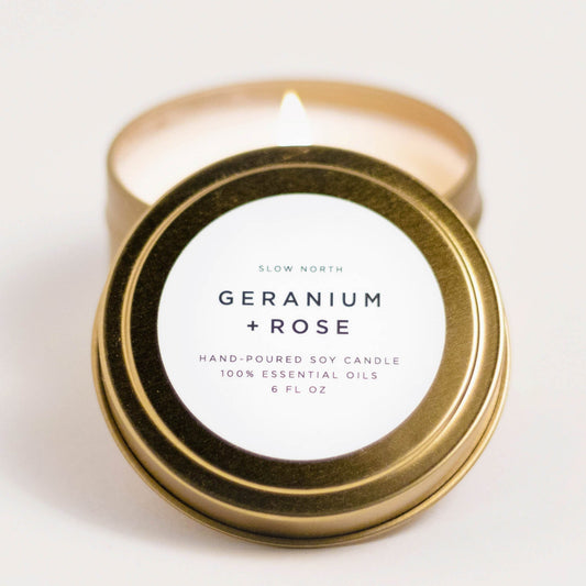 Botanical Candle: Geranium + Rose