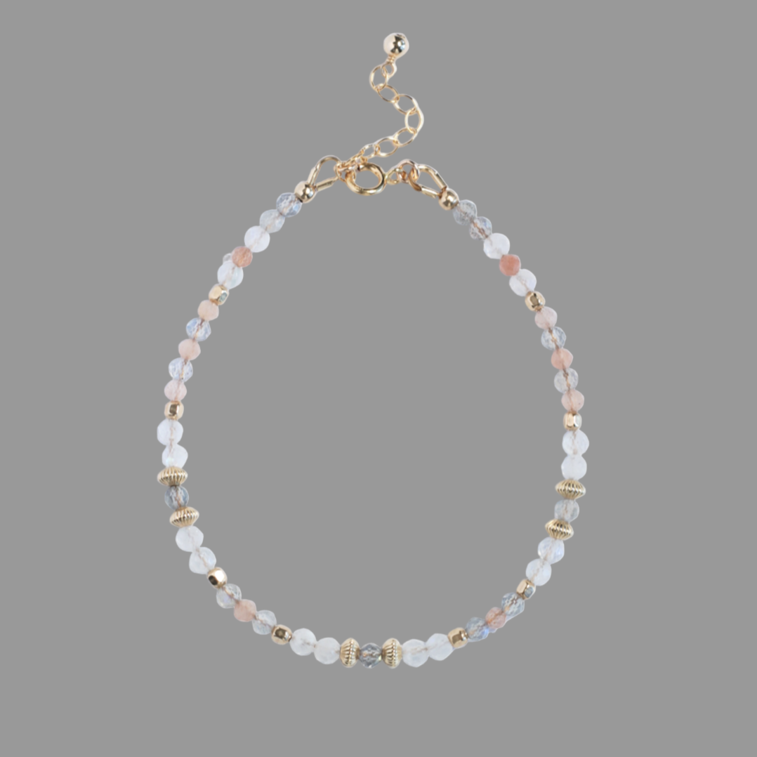 Goddess Bracelet, Moonstone & Labradorite Power Combo for your inner goddess