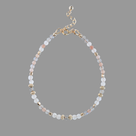 Goddess Bracelet, Moonstone & Labradorite Power Combo for your inner goddess