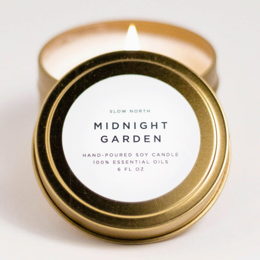 Midnight Garden Botanical Candle - Lavender + Rosemary + Geranium