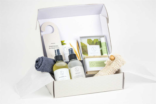 All Natural Eucalyptus Spa Gift Box for self care refresher to reduce stress