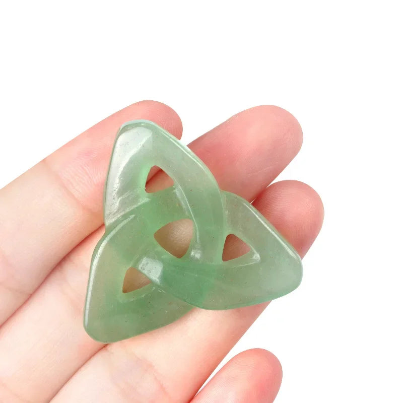 Trinity Knot Crystal | Celtic Knot Healing Stone, Protection & Spiritual Balance (12 Stone Options)