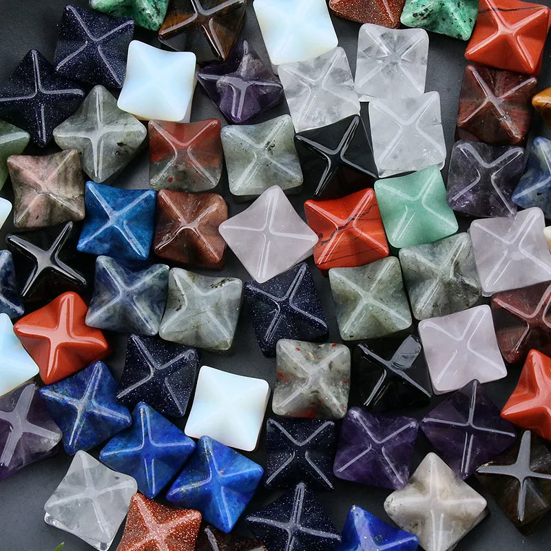 Mini Merkabah Star Crystal | Sacred Geometry Healing Stone, Energy Protection & Spiritual Activation